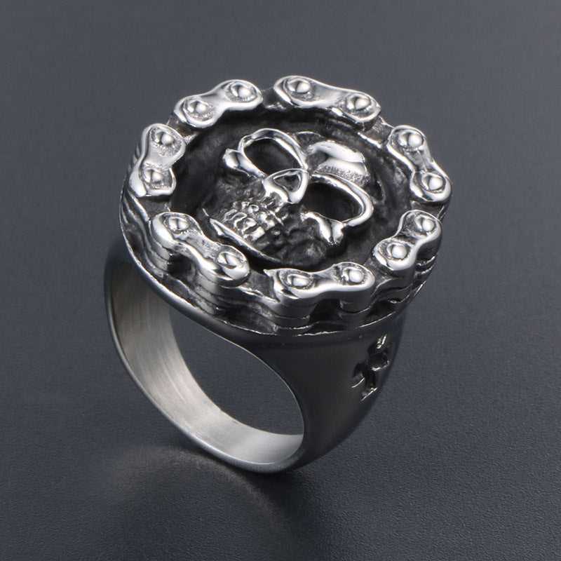 Jorge® | Titanium Steel Skull Chain Ring