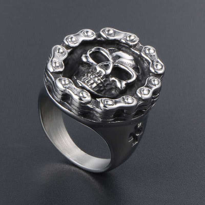 Jorge® | Titanium Steel Skull Chain Ring