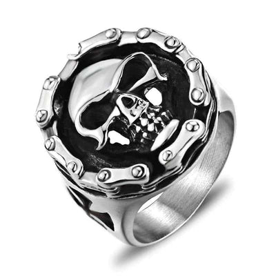 Jorge® | Titanium Steel Skull Chain Ring